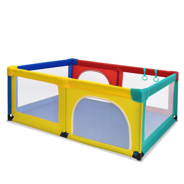 Baby legeplads, 190x120x69 cm, Multifarvet