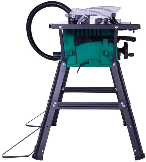 VONROC Bordrundsav - 1500W | 210mm | Støvsugeradapter - Ståloverflade | Inkl. Guide - Savklinge og Tilbehør