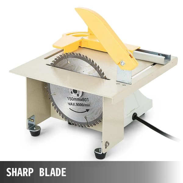 350W 0-10000 RPM justerbar bärbar multifunktionell bänkbordssåg med exakt vinkellinjal/4 stötdämpare, precisionsskärning, lättanvänd, bred applikation