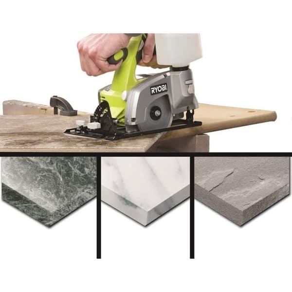 RYOBI - 18V ONE+ kakel/materialsåg - keramik - granit - marmor - betong - 102 mm x 16 mm + 1 diamantklinga - LTS180M