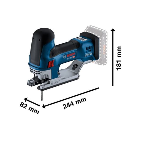 Saxsåg - BOSCH - GST 18V-155 SC - 18V batteri - 65mm skärdjup - Ergonomisk