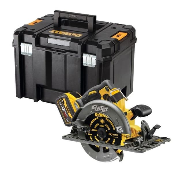 Cirkelsåg 54V XR Brushless Ø190 mm (kompatibel med långa rälsar) - DEWALT - utan batteri eller laddare - TSTAK-fodral -