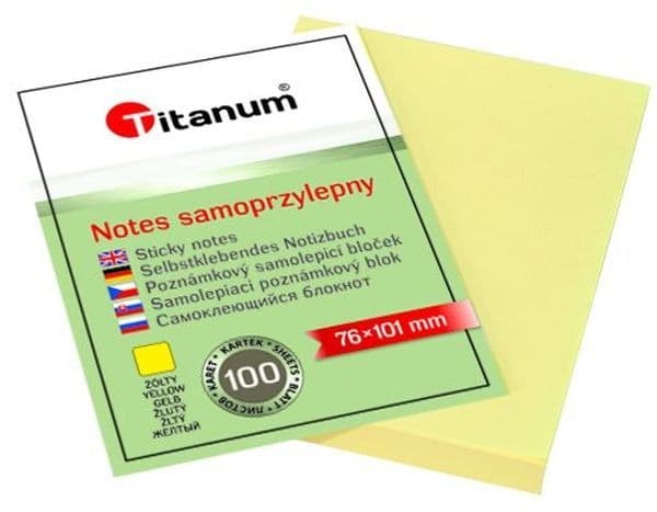 Sticky Notes 76x101mm Titan