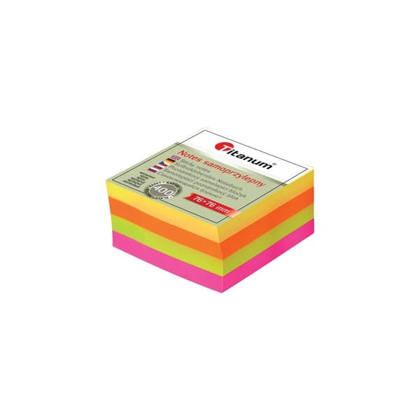 NEON tarralapun kuutio 76x76 mm Titaani