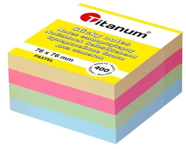 PASTELL klisterlappkub 76x76 mm Titan