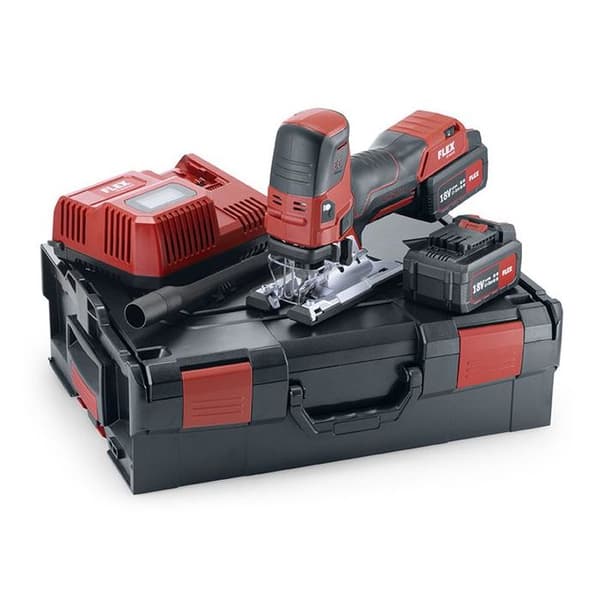 18V JS 18.0-EC / 5.0 Jigsaw Set FLEX - 2 batterier + laddare + fodral + tillbehör - 489778
