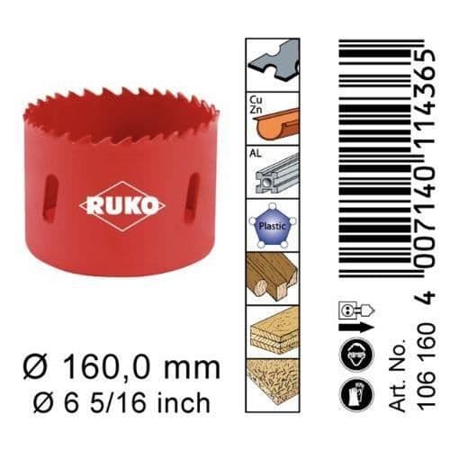 RUKO - 106160 - Bimetall hålsåg - 160 mm (Import Tyskland)