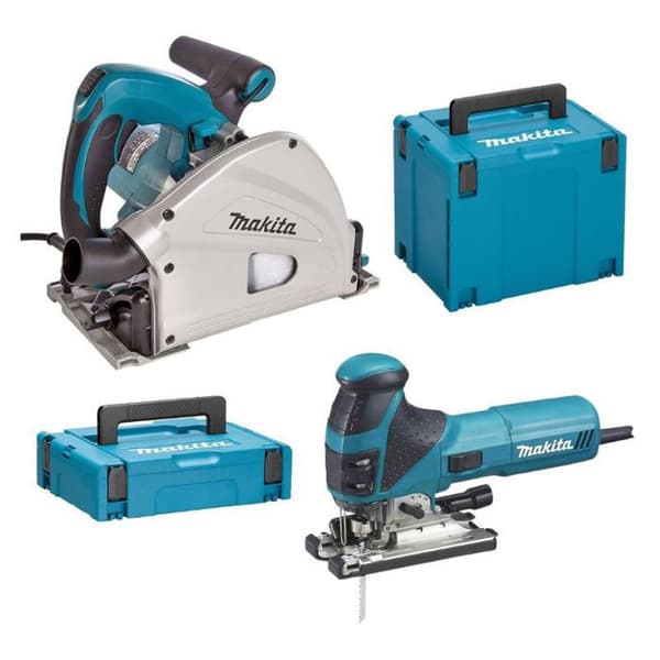 Makita kombinerat kit - MEU029J - SP6000J dyksåg + 4351FCTJ sticksåg - Elektrisk - Sladd - Trä