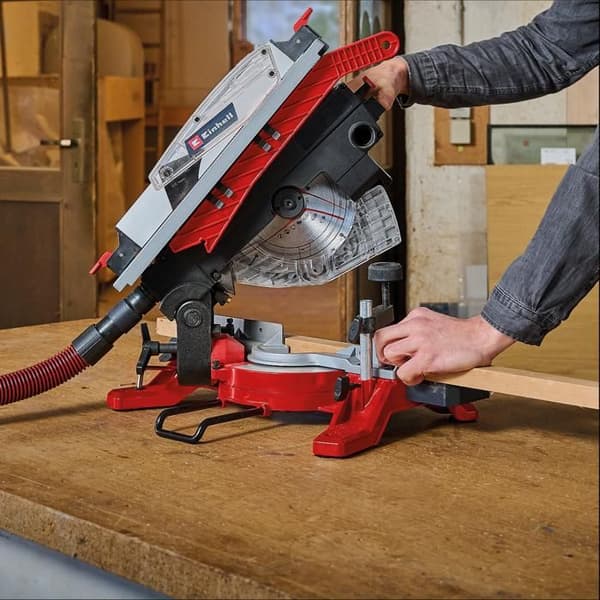 Einhell Kappsåg med bord TE-MS 216 T (1 500 W, blad 216 mm, linjeskärningslaser, cirkelsågfunktion på bord)