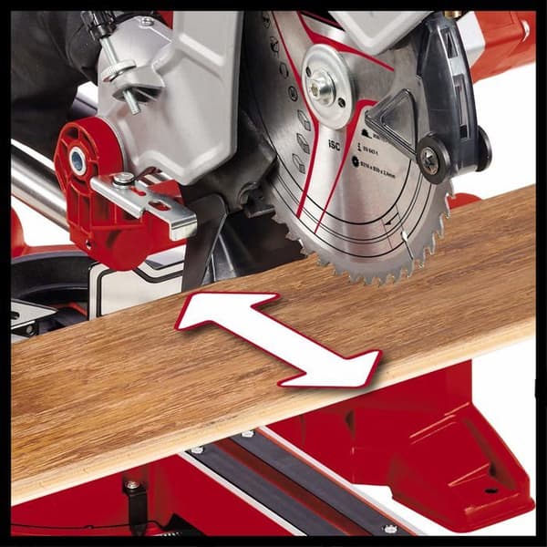 Einhell TC-SM 216 radiell geringssåg (1600 W, snabbjusterbar svängbord och vinkelstopp, laser, sidoförlängningar, b