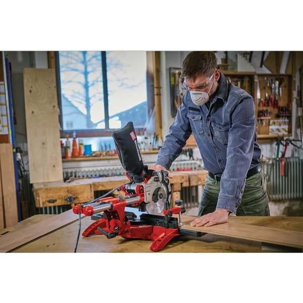Einhell Kap- och geringssåg TC-SM 2131/1 Dual (max. 1 800 W, 4 900 varv/min) med hårdmetallblad och laser