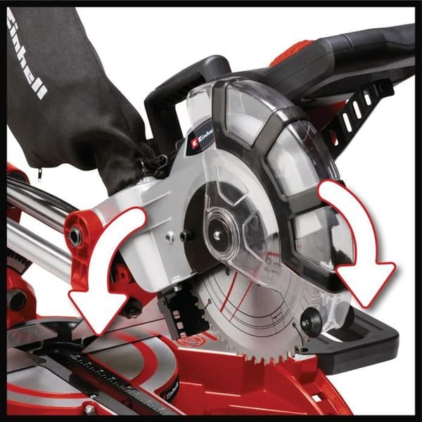 Einhell Kap- och geringssåg TC-SM 2131/1 Dual (max. 1 800 W, 4 900 varv/min) med hårdmetallblad och laser