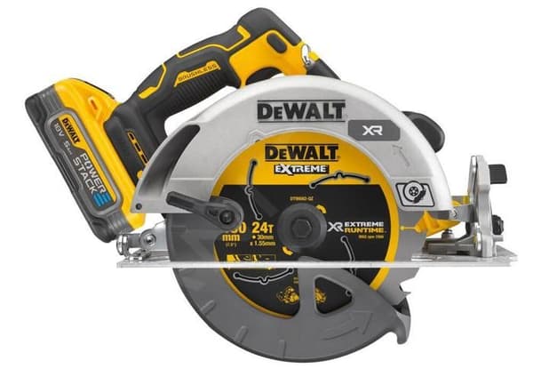 DeWALT Outillage 18 V sladdlös cirkelsåg, 2 x 5,0 Ah batterier DCS573H2T