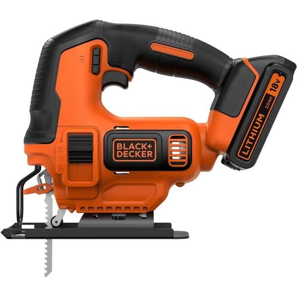 BLACK+DECKER 18V sladdlös pendelsticksåg - 1 2,0 Ah batteri - 1 träblad - 1 laddare
