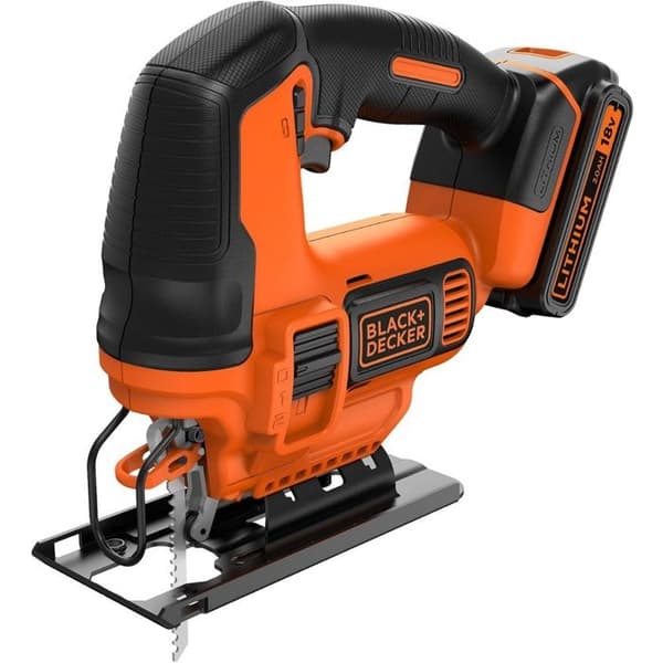 BLACK+DECKER 18V sladdlös pendelsticksåg - 1 2,0 Ah batteri - 1 träblad - 1 laddare