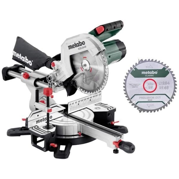 Geringssåg - Metabo - 613254900 - 254 mm - 1450 W - Trä