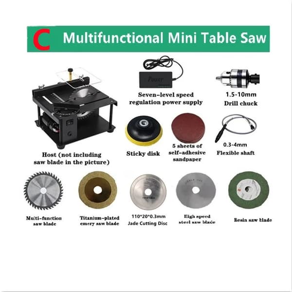 Mini Bordsåg, 10000 varv per minut, 30 mm skärdjup,C Uppgradering, Eu