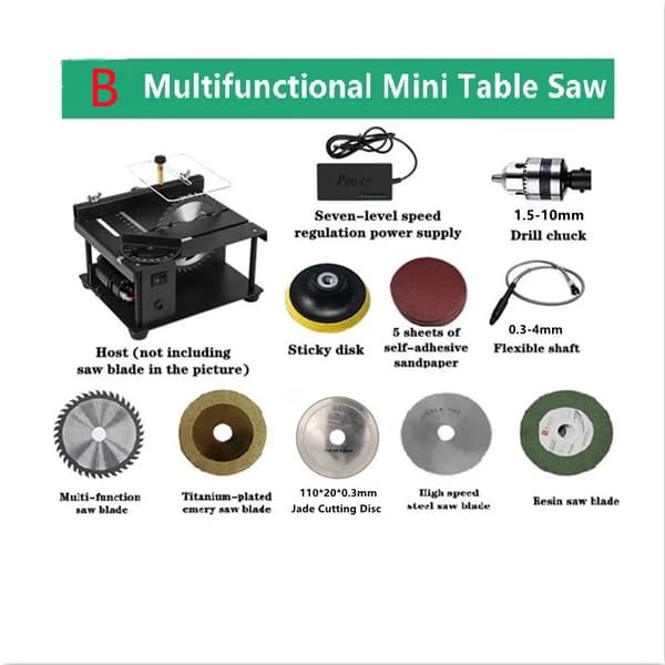 Mini bordsav, 10000 omdr./min uden belastning, 40 mm maksimal skæredybde,B