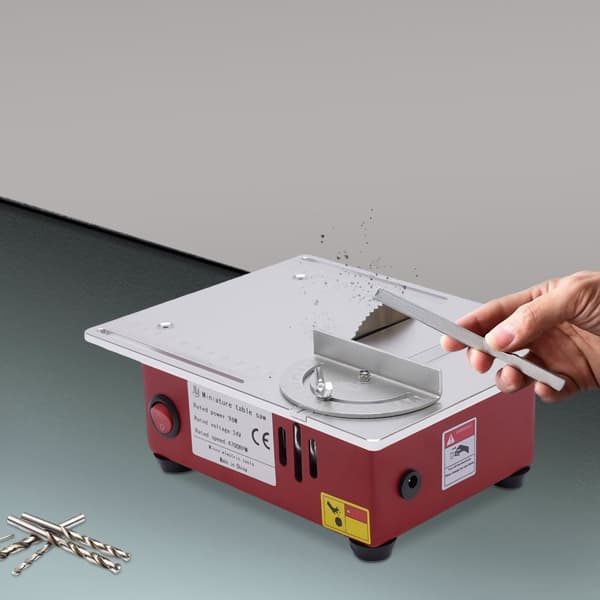 Mini Bordsåg, 96W Ren Kopparmotor, Justerbar Höjd, Kompakt Design