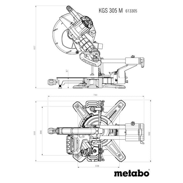 Metabo KGS 305 M Geringssåg med dragfunktion 2000 W (613305000)