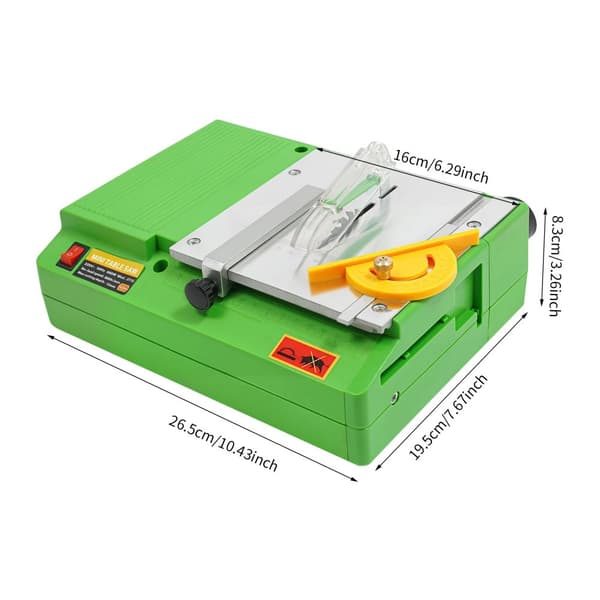 Mini elektrisk bordsåg, 480W ren kopparmotor, 8800 varv/min, 2m strömkabel,mörkgrön, EU