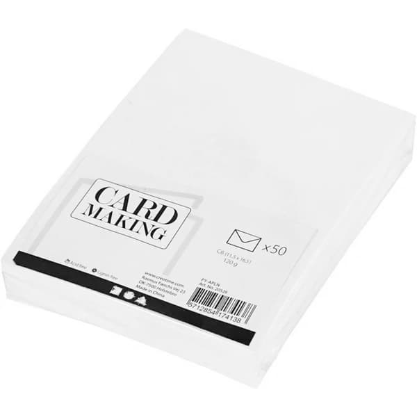 Kuvert C6 Råvit - 50 st - 120 gr