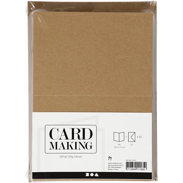 Kort och kuvert - A6 - Natur - 50 set