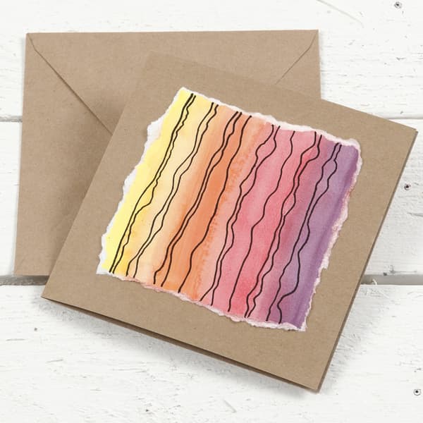 Kort och kuvert - Kortstl. 15x15 cm - Natur - 50 set
