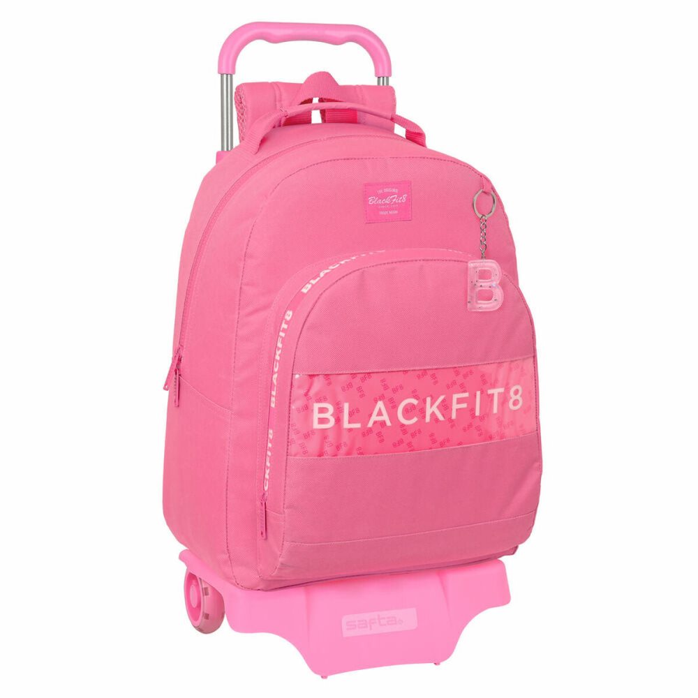 Skolväska med hjul BlackFit8 Glow up Rosa (32 x 42 x 15 cm)