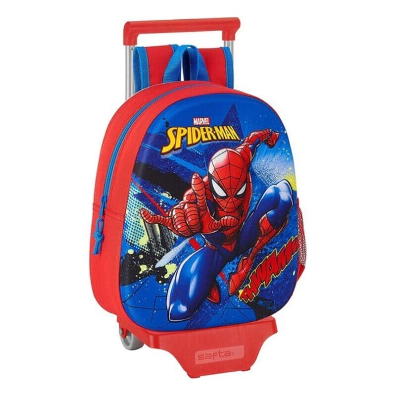 Skolryggsäck 3D med hjul Spiderman (28 x 10 x 67 cm)