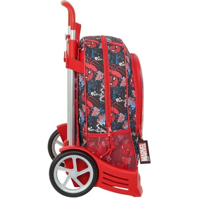 Skolväska med hjul Go Hero Spiderman Go Hero Svart Röd
