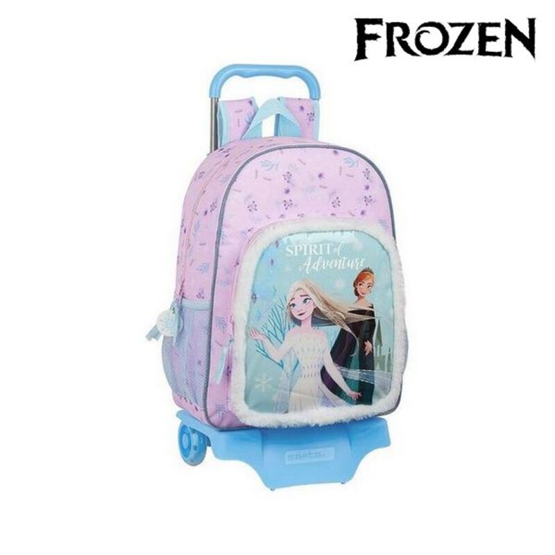 Skolväska med hjul 905 Frozen II Ljusblå Rosa
