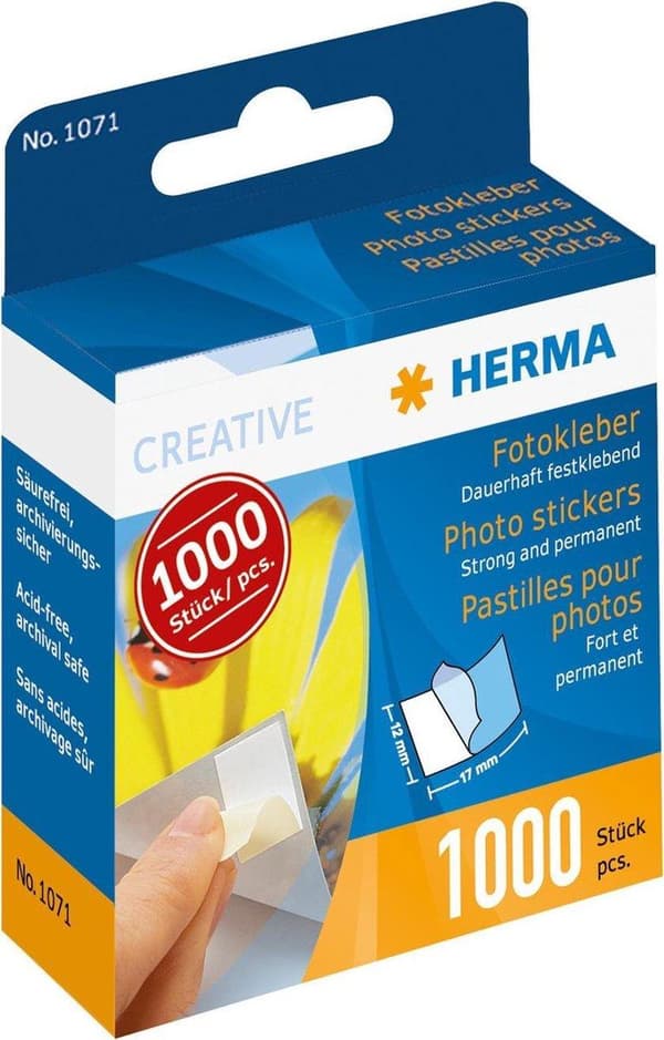 Herma fotoklistermärken - 1000 stycken