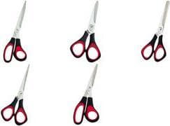 WEDO universal papperssax, spetsig, längd: 255 mm färg: svart-röd, tillverkad av polerat rostfritt stål (976 10)