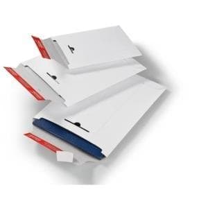 ColomPac-postikassi suljetulla, valkoisesta pahvista DIN B5+, palautussuljin - 20 kpl (CP 012.02)