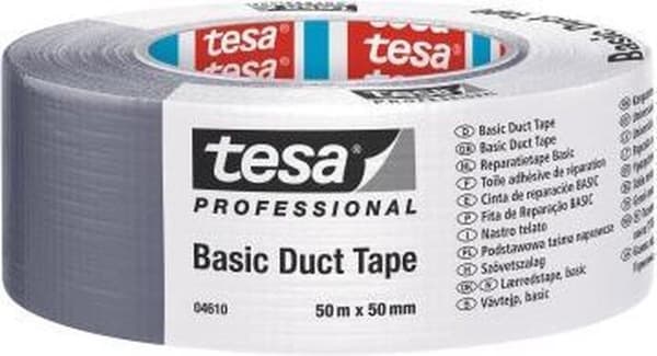 Tesa 04610 Ducttape - Allmänt - Silver - 50mm x 50m