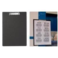 Maul skrivplatta med foliebeläggning och 2 neodymmagneter, urklipp, DIN A4 porträtt, magnetisk, 8 mm klämbredd, svart