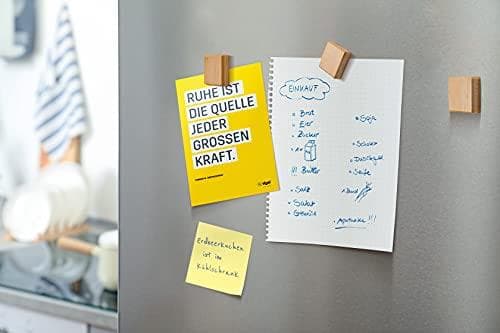 SIGEL BA211 store firkantede træmagneter - til whiteboard, magnettavle - 3,3 x 3,3 cm - beige - 4 stk.