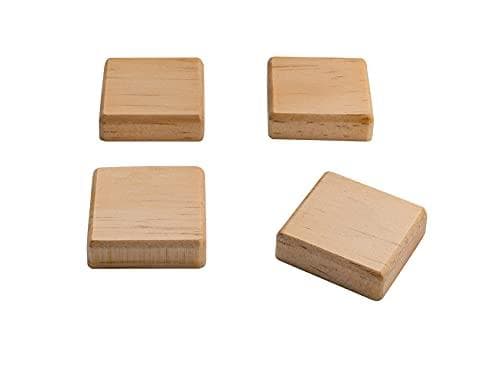 SIGEL BA211 store firkantede træmagneter - til whiteboard, magnettavle - 3,3 x 3,3 cm - beige - 4 stk.