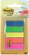 Miniatyrbillede 1 af 2: Post-it® Index Translucent, bærbart sæt, grøn, orange, pink, gul, blå, 12 x 43 mm, 20 tapper/farve/dispenser