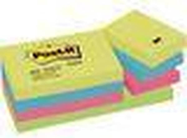 3M Sticky Note 7000033976 51 mm x 38 mm Ultra Yellow, Ultra Blue, Ultra Pink, Neon Green 1200 ark