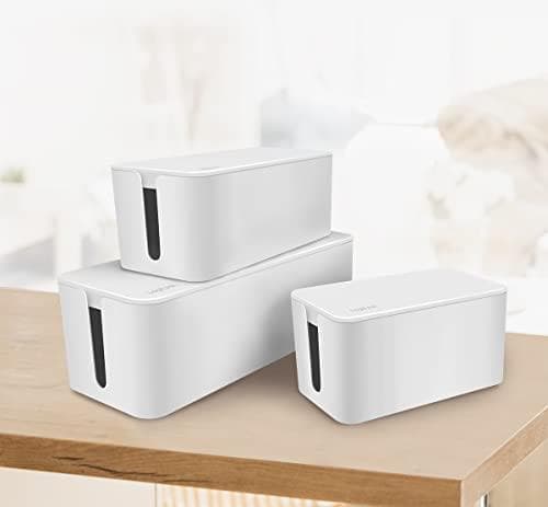 LogiLink kabelboks, 3 størrelser, hvid (KAB0078)