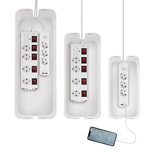 LogiLink kabelboks, 3 størrelser, hvid (KAB0078)