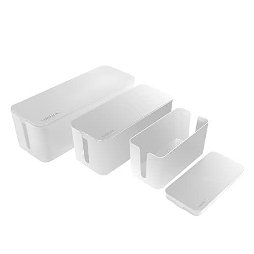 LogiLink kabelboks, 3 størrelser, hvid (KAB0078)
