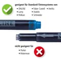 Miniatyrbillede 3 af 6: ONLINE 20x kompatible LAMY patroner, universelle blækpatroner, til alle almindelige fyldepenne, erstatningspatroner, værdipakke rød, grøn, sort, lilla