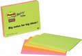Pikkukuva 1 / 3: Post-it® kokousmuistiinpanot, vihreä, vaaleanpunainen, oranssi, keltainen, 149 x 200 mm, 4 tyynyä, 45 arkkia/lohko