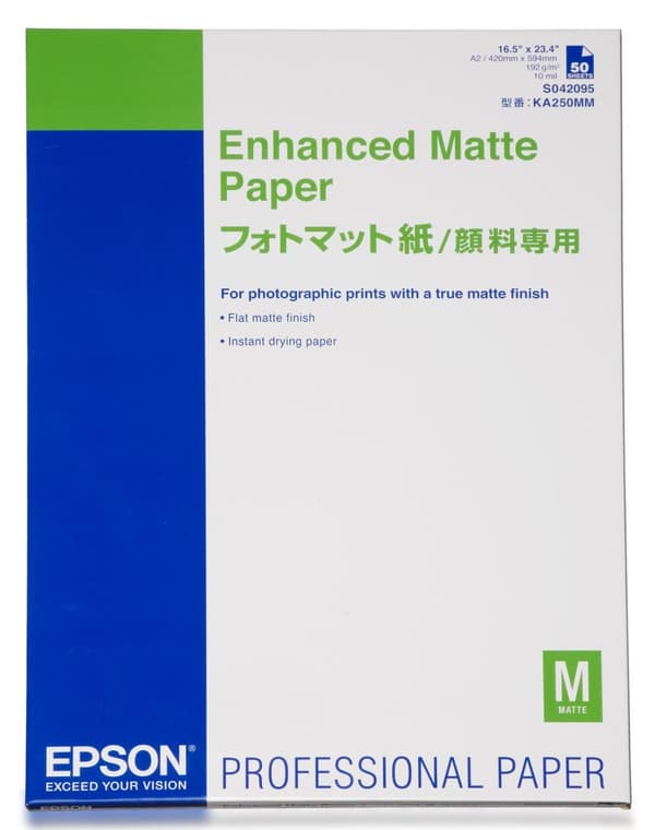 Epson Enhanced Matte - Papper, Matt - A2 (420 x 594 mm) - 50 ark (C13S042095)