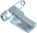 Miniatyrbillede 2 af 7: Holdbar badge med kombinationsclips størrelse 54 x 90 mm i æske - 50 stk.