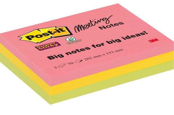 3M 86456SSEU Sticky Notes Rectangle Multicolor 70 ark (8670-3SS-EU)
