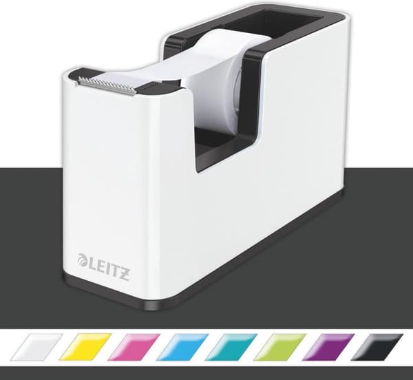 Leitz WOW selvklæbende tapeholder - inklusiv 1 rulle selvklæbende tape - sort/hvid